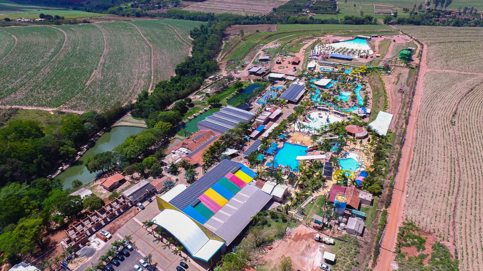 Vista aérea do Termas Pacu